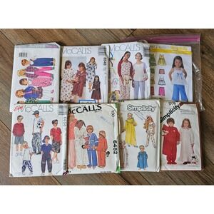 Simplicity McCall's Butterick Sewing Patterns Y/Jr Various Sizes Cut Lot of 8